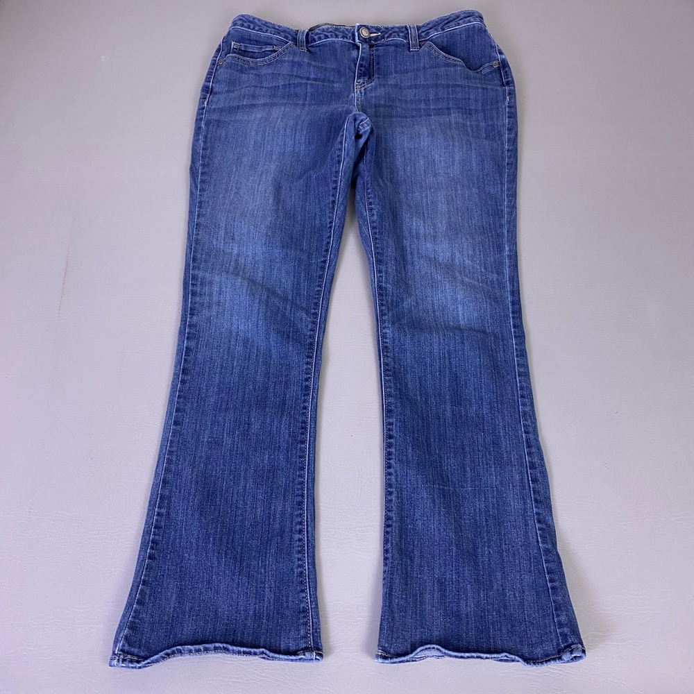 Simply Vera Vera Wang Bootcut Jeans Women's Size 14 Blue Mid Rise Denim